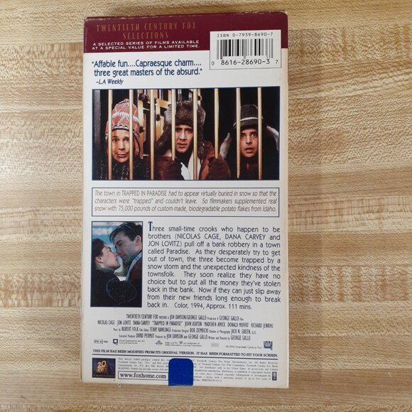 Trapped In Paradise 1994 VHS Nicolas Cage Dana Carvey Madchen Amick Jon Lovitz - Picture 4 of 9